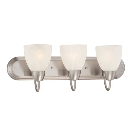 Designers Fountain Torino 3-Light Brushed Nickel Vanity Light 15005-3B-35